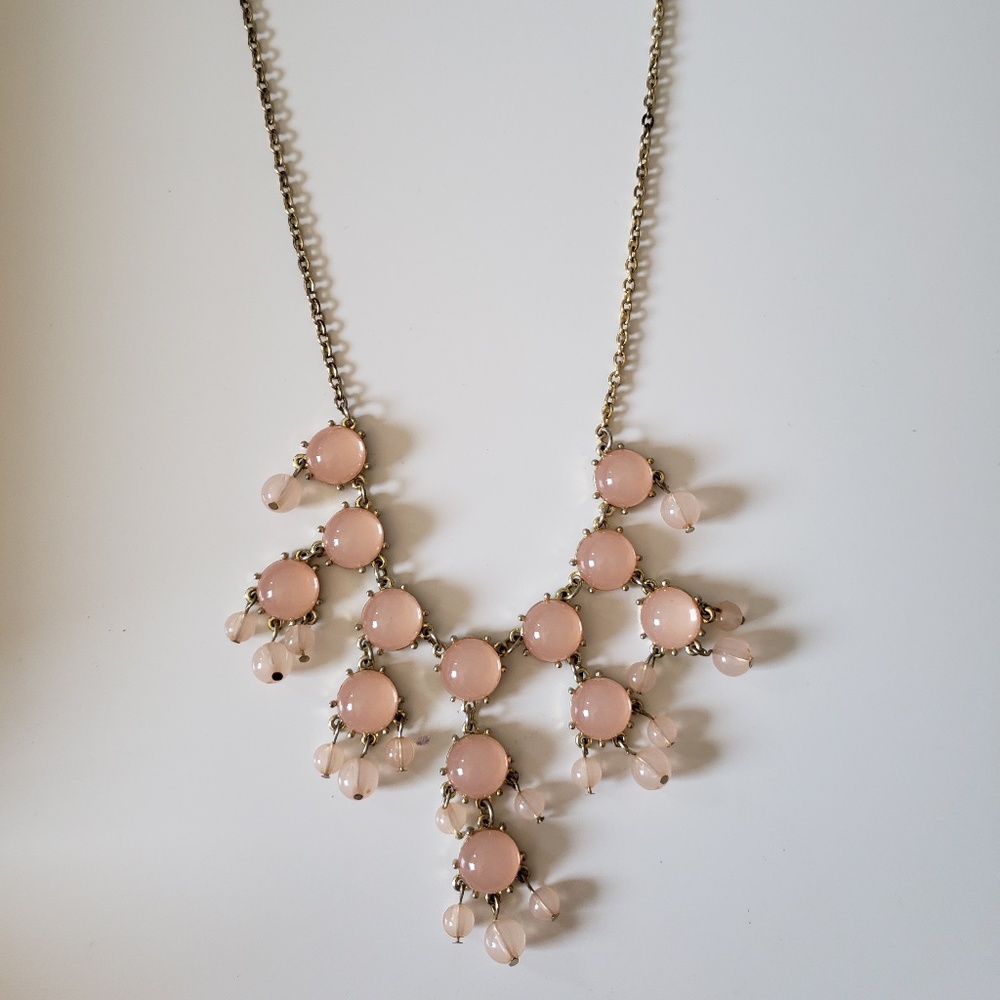 Pink Gem Statement Necklace